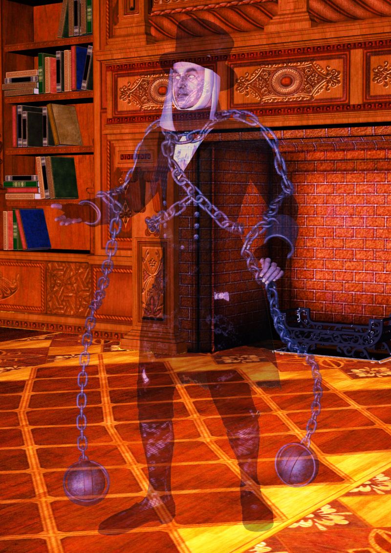 Jacob Marley
One of our most famous Spirits of Winter is Jacob Marley.  He is the ghost that first appears in the Book, A Christmas Carol by Charles Dickens.  Marley was once a partner and friend of Ebenezer Scrooge.
Here he appears to tell Scrooge on Christmas Eve of the coming of three Ghost who will help he from having the same faith as Marley.      
Keywords: Jacob Marley Scrooge ghost spirit winter Christmas Eve