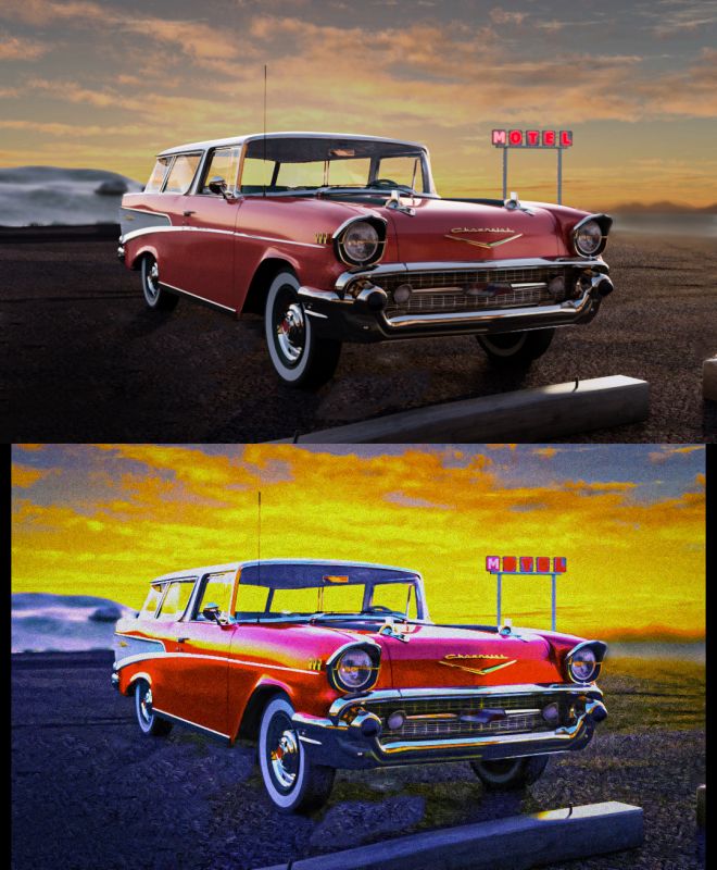 Nomad-Experiment
Experimenting with photoshop HDR Toning and grain. Started out with the render and post work in photoshop.   (Top picture.) Experimented with HDR toning and grain to tie picture together.  Bottom picture.  
Keywords: Nomad Experiment HDR Grain Render 