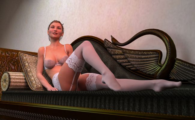 Pinup Reclining
Iray render using scene only mode to take advantage of portrait lighting to use inorder to study how iray lighting works and its' limitations. 
Keywords: Pinup Iray render sence only study lighting limitations works