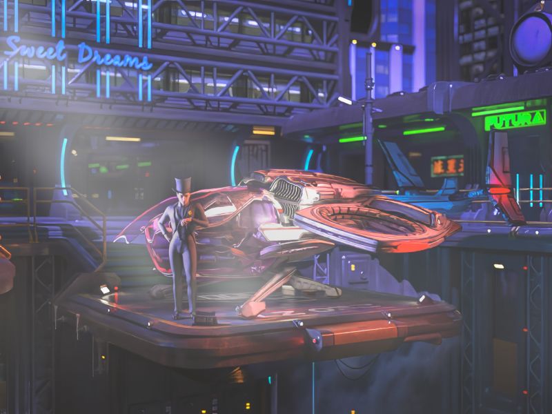 They Are Late
In a futuristic city, in the year 2085 a man is waiting to pick up a package, to take to an undisclosed destination.  
Keywords: futuristic city 2085 man waiting pick up package undisclosed destination