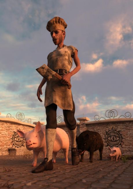 Time for dinner
.
Keywords: pig chef