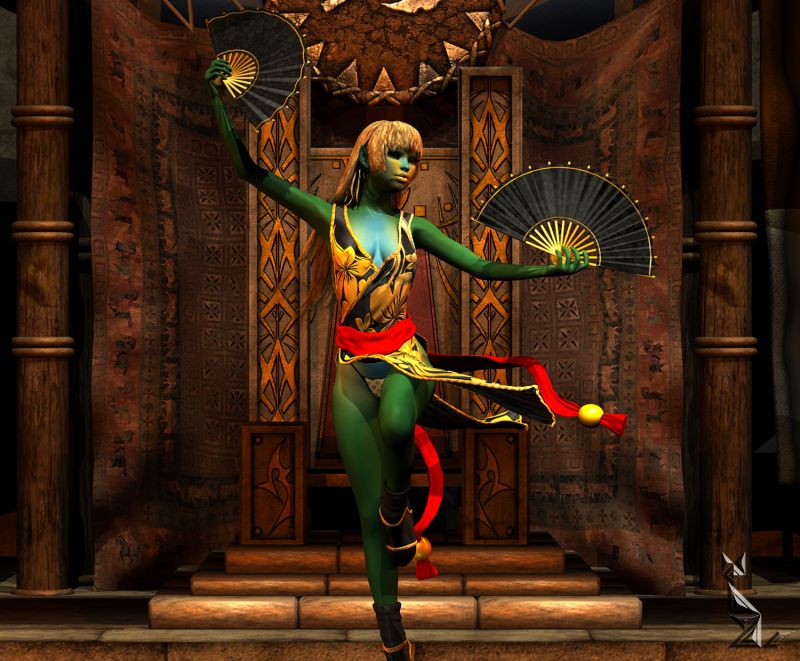 The Dancer - rehearsal
Rehearsing her next dance while the court sleeps

Charm by Reciecup
