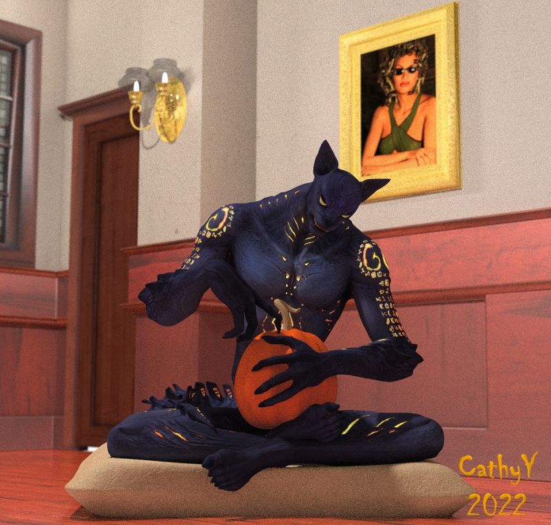 Bast at Halloween
Even the Egyptian gods are getting into Halloween.
