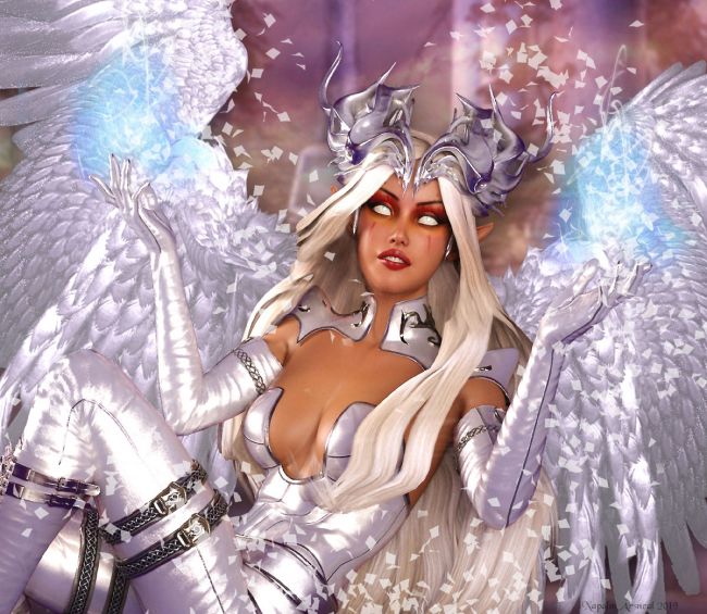 Angelic Confetti 
Created with 
Niesha for Genesis 8
Dark Sin Outfit for Genesis 8
Arki's Maliak wings
SYs Nature and Confetti scatter for Iray
Ron's Impressions
Lusterous Hair
Keywords: angel angelic pinup sexy woman heavenly heaven confetti 