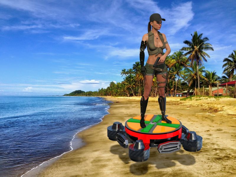 Beach Patrol
Keywords: scifi female transport future gun weapon scene background beach