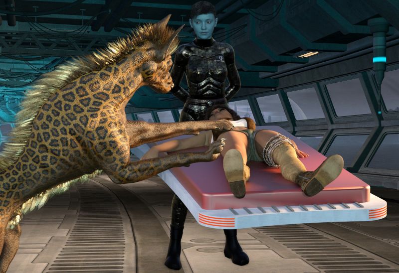 The medical centre
Aria took Carnage and the others to the med centre to be checked out. Celeste insisted on being with her pet as she had already started to form a bond.The Director permitted her friend to accompany them but was concerned about Carnage not reciprocating...
Keywords: scifi carnage celeste aria future fantasy