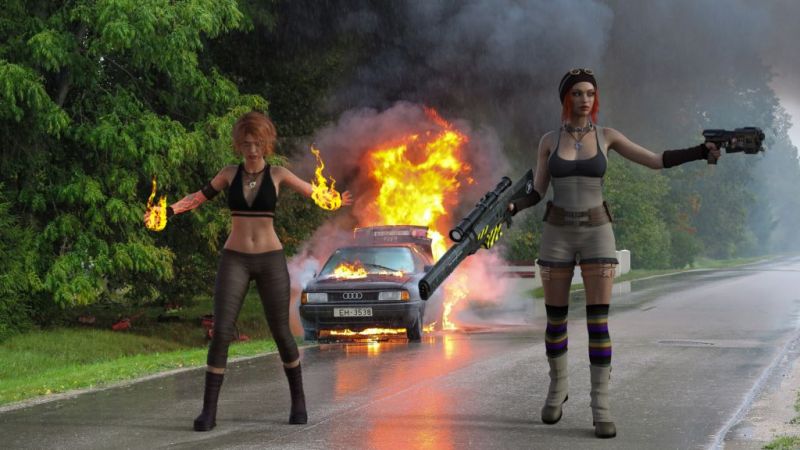 It's her again!
This time she brought a friend...
