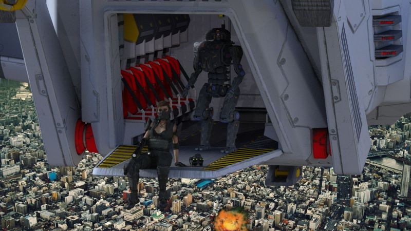 The Missile
It was easy for me to infiltrate the Gaian military. The time traveller continued relating her story to Celeste. I joined the recon corps and was soon assigned to city patrols. This was my chance to strike at Sina Ves-Auren. I found a single time-cycle where I was able to bypass her defence drones and launch a strike that would take father and daughter out together. Unfortunately, Aria was also with them and there was nothing I could do to change that. As my existence and that of my species depended on that one action, I had no choice. 

Prax Maz-Eren had been perfecting his cloning process for many time-periods. When I launched my attack getting him at the same time was a bonus. His knowledge and expertise were lost to the Gaians. The experiments continued despite this setback and it soon became clear why. The Gaians regarded Sina Ves-Auren as a great heroine and leader. They hit on the idea of trying to recreate her having been able to recover enough of her genetic material from the blast site. Time, it seems, flexes, stretches and distorts in unimaginable ways so I was forced to interfere yet again. I introduced faulty genetic material into the process and it was this that began to create damaged clones. Indeed, I was responsible for Carnage herself... she was formed without the abilty to speak and no longer had her natural blue skin. So she was rejected and abandoned. Celeste felt rage stirring within but remained silent. I also introduced advanced genetic components that created the hybrids. My friend here was the first ever produced. They sold her into slavery of the sordid kind and I couldn't permit that to happen. For she is Cirrus Ruise... my distant ancestor. We are both hybrid clones... I had unintentionally created a whole new race and there was nothing I wouldn't do for all of the clones, hybrid or not. That was when I had a new idea which would protect Carnage and the others. That was why I brought you, Celeste, into my plans to set things right...


