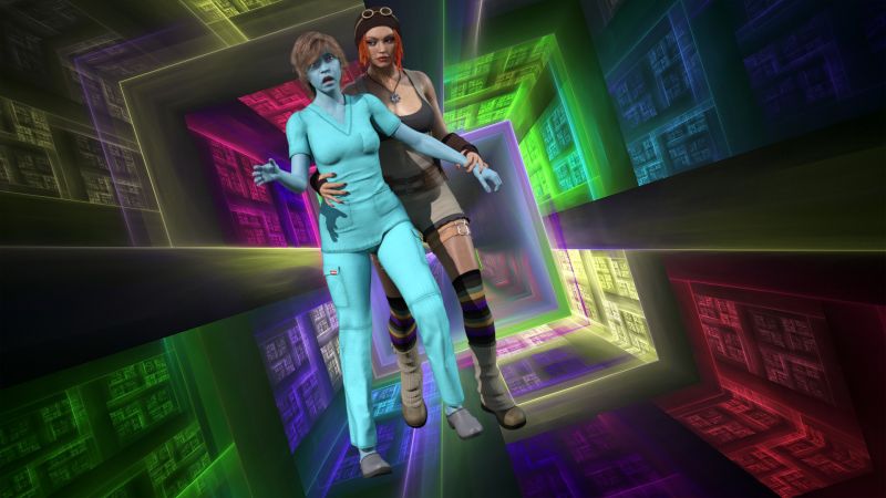 Haunted by my actions...
It seems that my future self could not cope with the horror of knowing what we had done... the unintended death of so pure an innocent weighed so heavily on us that we were not able to bear the guilt... in some future timestream it seems we bounced the original Aria out of harm's way just point-oh-three of a time-period before her sister and father were destroyed. It took some time and a lot of explaining to bring Aria to the understanding of what we had done to her and her family. Surprisingly, she took it all in her stride. Her father, while very dear to her heart, was still a mlitary man and she had always had a hard time reconciling that with her love for the wellbeing of those who were suffering. The shock of meeting her clone self had a big impact too - for both of her - but they had the same innate strength and resilience that even they weren't fully aware of. Bringing the two together like that had profound consequence for the galaxy... One Aria had infinite love and more to give freely to all who would need it, but two of them together transformed all they encountered in incomparable ways. Their compassion for all would be an immense part of the final battle on Gaia...
