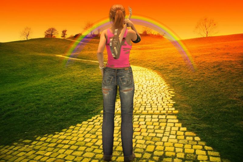 Beyond the yellow brick road...
Doing a promo photoshoot...
