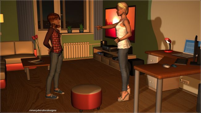 Teenage Whispers
Big Sis gives little sis instructions how to behave.
