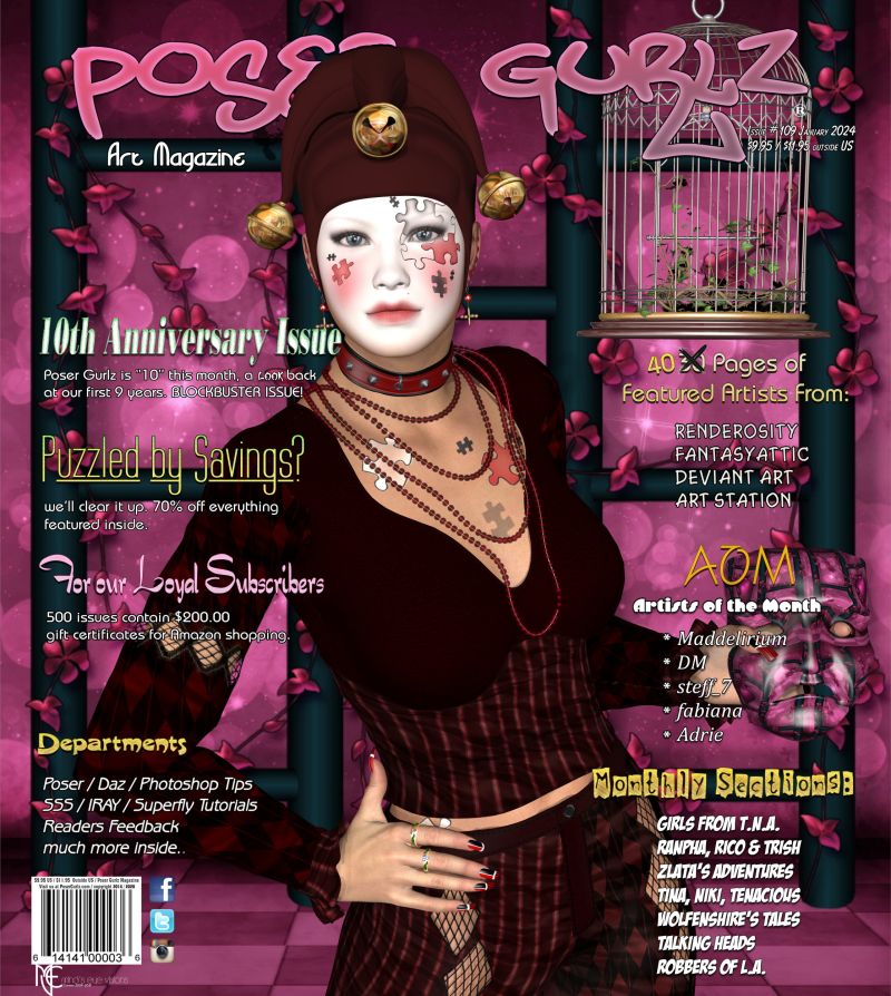 Poser Gurlz January 2024 10th anniversary issue 
10 years now of this mag. Thank you for the support. 
