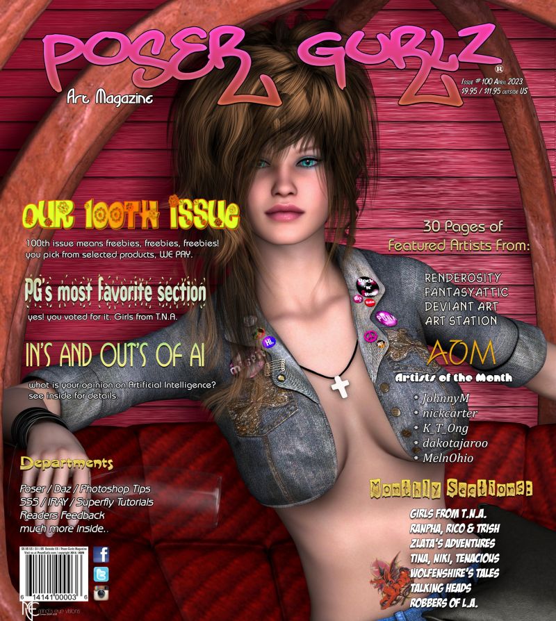 Poser Gurlz April 2023
In your mailboxes and on newsstands today.  💯 th issue.
