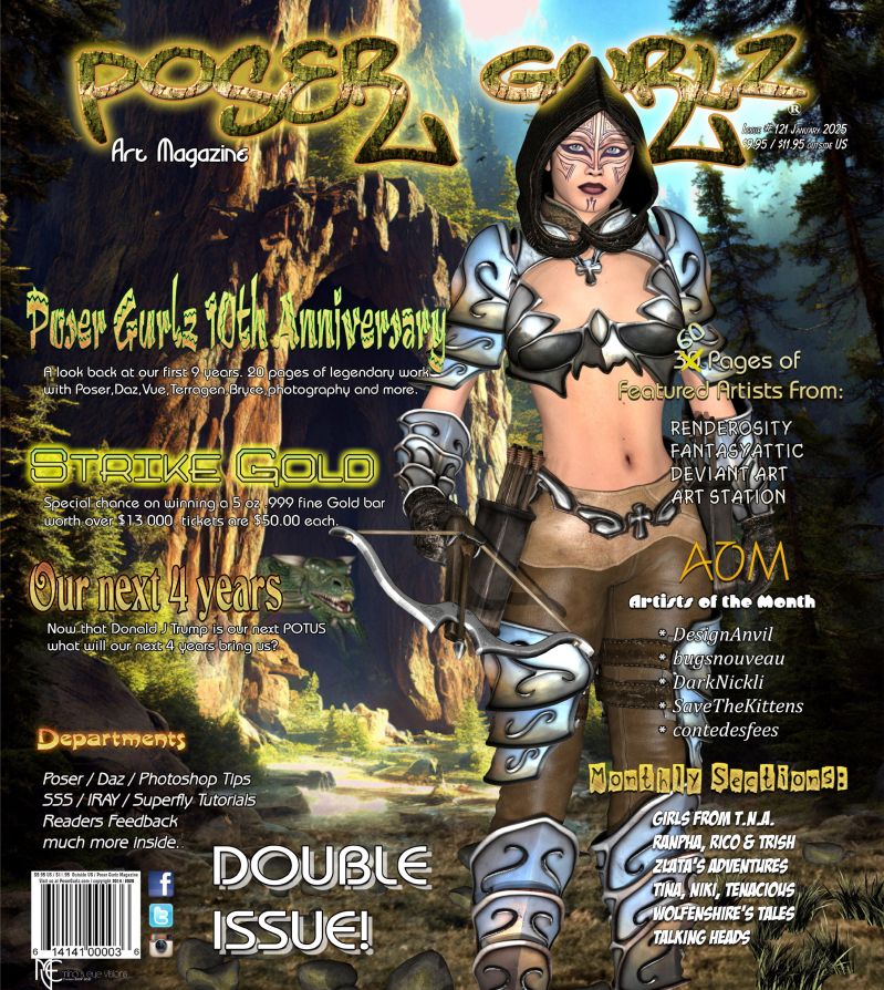 Poser Gurlz January 2025 10th Anniversary Edition 
Hard to believe I have done this mag for ten years now. Man time flies.
