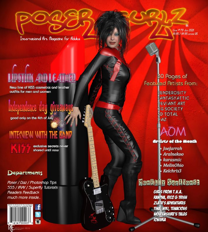 Poser Gurlz July 
in your mailboxes and newstands today.
