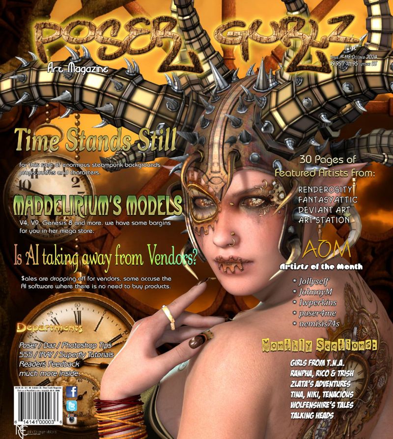 Poser Gurlz October 2024
in your mailboxes and on newsstands today. 
