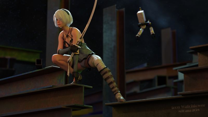 Iron Watchtower - FA winner 10/30/21
I hope you enjoy this attempt at Fan Art.
Credits
Character, Outfit, Hair by Guhzcoituz
POD by Three_dots
DMs Steely Air by Danie and Marforno
Theory of Light by fabiana
Depth Lighting by Marshian

Keywords: nier automata sword night POD042 atmosphere
