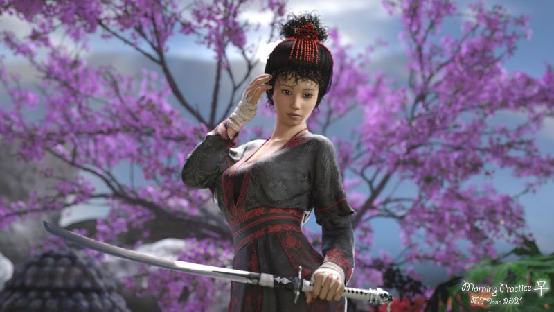 Morning Practice
Minju is finishing up her early morning exercise.

Hair was a prize from a contest - thanks to our sponsors!!!

thanks for viewing - have a great day!

Credits
Minju by Foxy 3D
Pearl Hair by Prae
Hanfu Dress by Crocodile Liu 

SAOTW ~ 08/28/21
Keywords: Morning Chinese Dress Hanfu katana Lighting sword katana traditional statue Japanese garden SAOTW~0/28/21