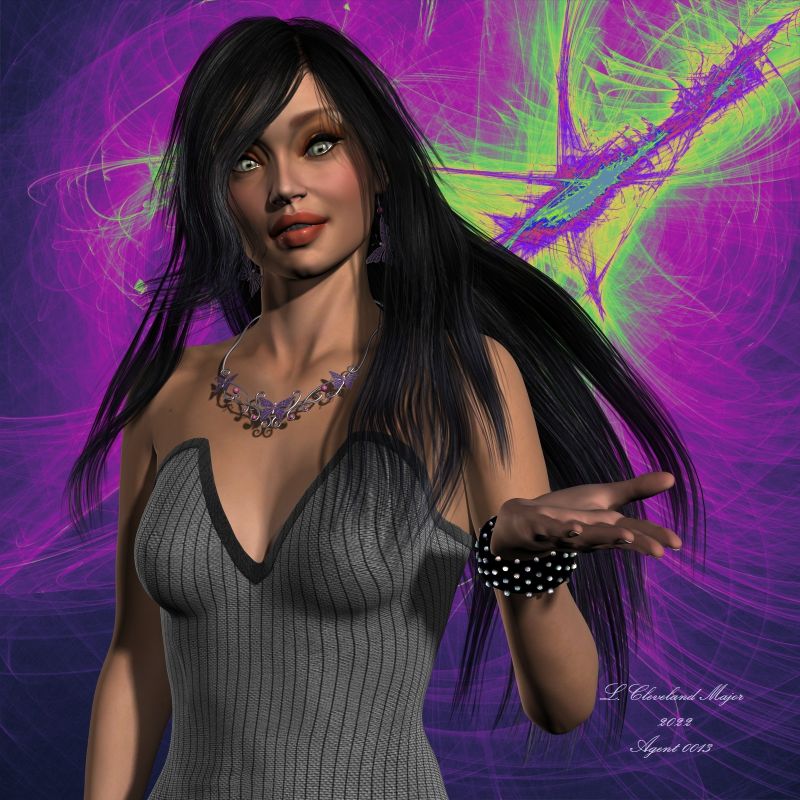 Beau Sports Ysabeau Hair
This is a test of the Ysabeau Hair product from DAZ. I used it for my first render from it on Beau for G2F, which I have had in my content for three years. It seemed like it would be a good match, and for me, it was! She is wearing the Interview Dress and some jewelry. The lighting was created manually in DAZ Studio, 1 distant light as the primary, and one dim Distant light for the secondary. The Backdrop I made in AmberLight 2.
Keywords: Test Hair Long Character Female