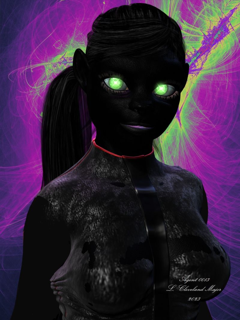 Eyes Aglow
This alien species shares a lot of traits with the Earth originated feline species. In this case the most prominent thing is how the eyes seem to glow so brightly that they could light the scene they are looking at. It is why these creatures can see in very low intensity light, just like cats can.
Keywords: ScienceFiction Character CreatureCreator LegacyMorphs Stylized Feline Portrait