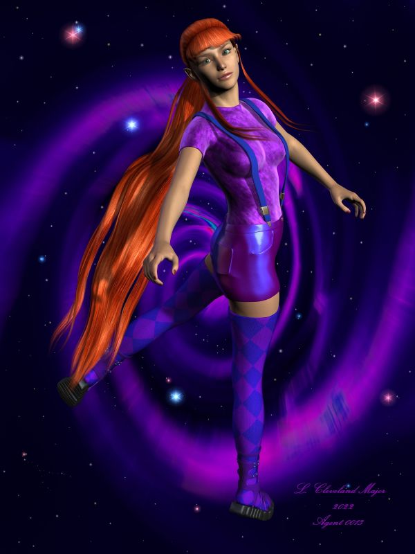 Giving It a Whirl
I got this outfit, "Midnight Clubbing Outfit" for Genesis, (meant for the females, but can be fitted to males) from the latest Freebies of the Week at DAZ 3D. I also grabbed ironman13's Amazing Lips for V5 & Genesis.  I decided "Giving It a Whirl" would be nice!
Keywords: Pinup Spinup Female Dancer Popart