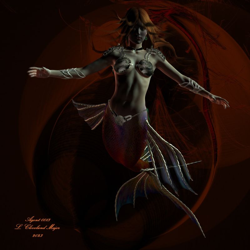 V6 Mermaid - Modified Textures
I used my 4th of July Coupon code at DAZ to get the Lorelei Mertail product for G2F for free. It only had one texture set, so I opened the two main texture color maps in PD Howler 12, and made 5 different color maps for each by adjusting the Hue, Saturation, and Value. This is the orange one I made. I had to apply the two maps manually.
Keywords: Showoff Fantasy Character V6 Modified-Textures