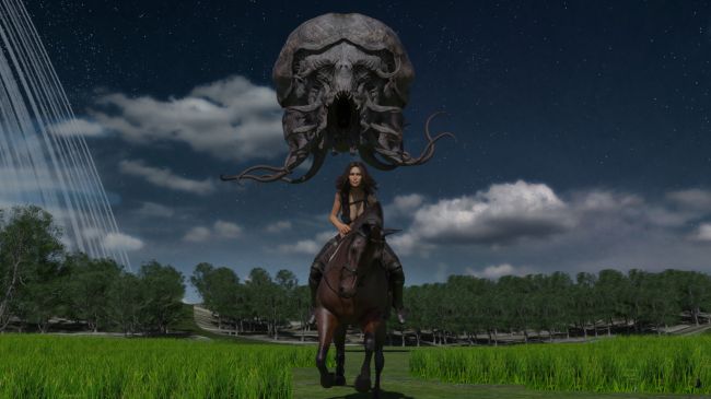 Coming Up Fast - FA winner 11/06/21
She could feel the looming presence not far behind.  She urged her horse on.
