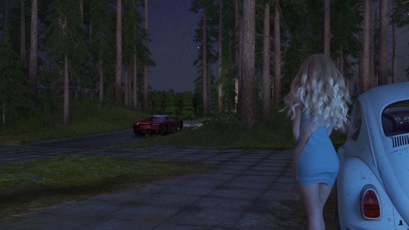 Alone
Walking to the outer edges of the lot the three arrived at their cars, saying quiet good nights.  Lisdra and Celduin climbed into the Lamborgini.  Celduin started the engine and pulled the low car back onto the cracked, pitted and partially overgrown pavement, heading for the entrance.

The rave had been quite enjoyable but it was very late and Olivia was tired.  Then she realized that she was completely alone.
