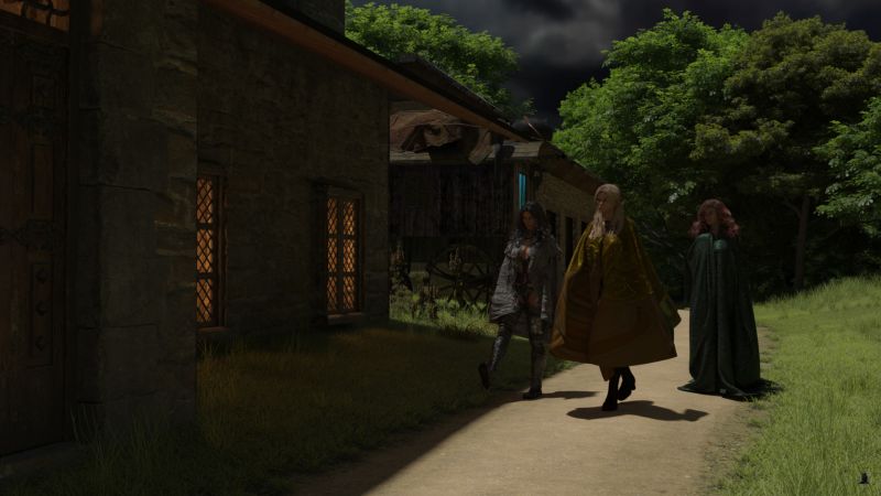 Nice Cloaks!
"Well, you two have really nice traveling cloaks.  I'll bet the Banrion got hers from the Druids, although I don't know why hers isn't white..."

"But that cloak of yours, Ceann, where did you steal that?  It looks like it could belong to a princess."

Next image is [url=https://www.thefantasiesattic.net/attic/cpg/displayimage.php?pid=42527]here.[/url] Previous image is [url=https://www.thefantasiesattic.net/attic/cpg/displayimage.php?pid=42521]there.[/url]

Story starts at [url=https://www.thefantasiesattic.net/attic/cpg/displayimage.php?pid=42512]this image.[/url]
