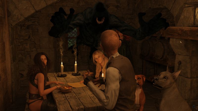 What Gwydion Saw
This was Gwydion, a wizard of some renown.  

And what was coming for him was a daemon as though from a failed summoning, mouth rimmed with teeth, leaping straight at him and arms outstretched.

Next image is [url=https://www.thefantasiesattic.net/attic/cpg/displayimage.php?pid=42549]here.[/url] Previous image is [url=https://www.thefantasiesattic.net/attic/cpg/displayimage.php?pid=42544]there.[/url]

Story starts at [url=https://www.thefantasiesattic.net/attic/cpg/displayimage.php?pid=42512]this image.[/url]
