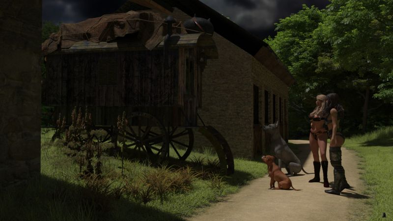 Sounds from Within
The wizard rushed into his wagon, noisily blocking the door.  The pursuit stopped outside as they heard an eerie keening from within.

Ceridwyn stopped out of sight of the wagon's door.

Both dogs began to growl as the keening rose in pitch

Next image is [url=https://www.thefantasiesattic.net/attic/cpg/displayimage.php?pid=42552]here.[/url] Previous image is [url=https://www.thefantasiesattic.net/attic/cpg/displayimage.php?pid=42550]there.[/url]

Story starts at [url=https://www.thefantasiesattic.net/attic/cpg/displayimage.php?pid=42512]this image.[/url]
