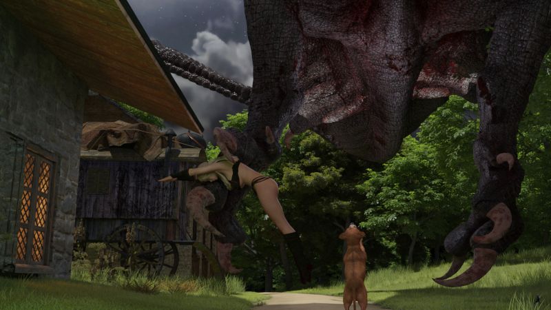 Trying to Escape
At the last moment just before she was encircled, Ryanne tried to dive over the appendage.

The hurdling claw slammed into her, knocking her unconscious, and closed.

Next image is [url=https://www.thefantasiesattic.net/attic/cpg/displayimage.php?pid=42559]here.[/url] Previous image is [url=https://www.thefantasiesattic.net/attic/cpg/displayimage.php?pid=42557]there.[/url]

Story starts at [url=https://www.thefantasiesattic.net/attic/cpg/displayimage.php?pid=42512]this image.[/url]
