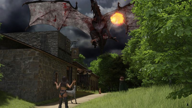 Taken
The dragon ascended quickly.  Ceridwyn's magic struck one of its wings and it mouthed a silent cry of pain.

Alys turned as she felt the draft from the beast's wings.  Furious, she said, "Why didn't you run?"

Ceridwyn had reacted instinctively, using magic that destroyed things that lived.  Now she could see that the dragon was Risen.  She had never known such despair.

Next image is [url=https://www.thefantasiesattic.net/attic/cpg/displayimage.php?pid=42561]here.[/url] Previous image is [url=https://www.thefantasiesattic.net/attic/cpg/displayimage.php?pid=42558]there.[/url]

Story starts at [url=https://www.thefantasiesattic.net/attic/cpg/displayimage.php?pid=42512]this image.[/url]
