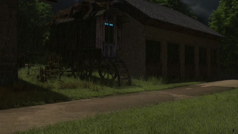 Much Later
Much later outside the Inn, the pulsing blue light within his wagon that had begun when Gwydion entered suddenly ended.

And so did the low keening that could be heard if one were just outside the wagon's door.

The horses stirred restlessly in the stables.

And the rain continued.

Next image is [url=https://www.thefantasiesattic.net/attic/cpg/displayimage.php?pid=42586]here.[/url] Previous image is [url=https://www.thefantasiesattic.net/attic/cpg/displayimage.php?pid=42579]there.[/url]

Story starts at [url=https://www.thefantasiesattic.net/attic/cpg/displayimage.php?pid=42512]this image.[/url]
