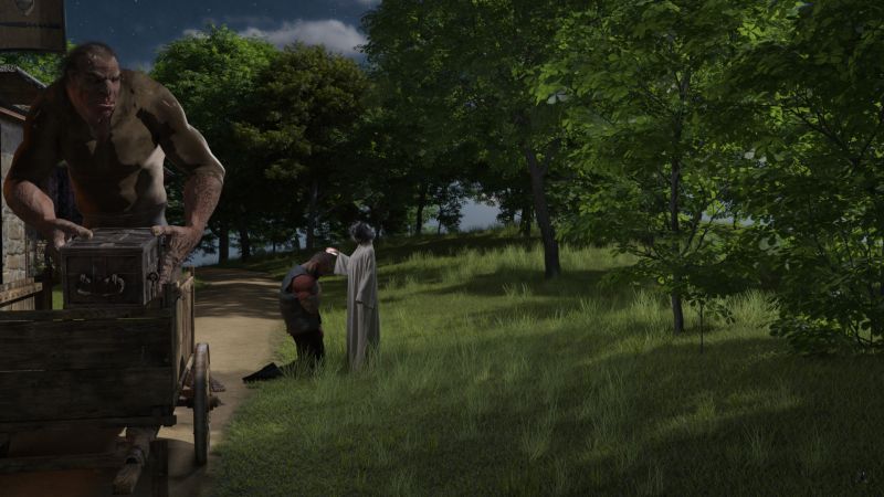 The End Of The Cleansing
Morc put the chest into the cart that they had brought to carry it back to Llyn Cerrig Bach.  

He shied from Fedelm as she completed Sean's blessing, uncomfortable with the sensation of Druid magic.

While the chest was being brought down, Fedelm had done the enchantments needed to clear the presence of the Risen wizard, visiting the wagon, the dining area and lastly the second room.

She had already blessed Lana and Sean's blessing was the end of her work.

Next image is [url=https://www.thefantasiesattic.net/attic/cpg/displayimage.php?pid=42610]here.[/url] Previous image is [url=https://www.thefantasiesattic.net/attic/cpg/displayimage.php?pid=42608]there.[/url]

Story starts at [url=https://www.thefantasiesattic.net/attic/cpg/displayimage.php?pid=42512]this image.[/url]
