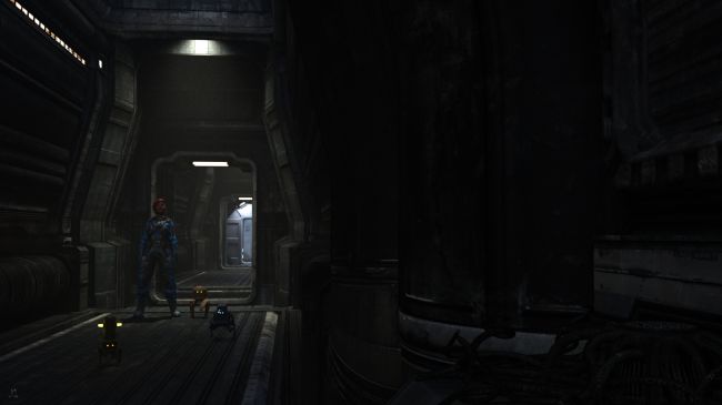 What Is This Place?
Beyond the inner door was a huge, dark space that extended into the distance.

There were quite a few furtive noises of various characteristics from many directions.

"Lots of organic entites" Eve thought to herself.

"What is this place, 996-GREEN?" she asked out loud.

"This is one of the atmosphere processing units for terraforming.  It should continue operating until the atmosphere stablizes."

From the darkness ahead came a furtive slithering sound.

Previous image is [url=http://www.thefantasiesattic.net/attic/cpg/displayimage.php?pid=37036]here[/url].  Next image is [url=http://www.thefantasiesattic.net/attic/cpg/displayimage.php?pid=37048]there[/url].
