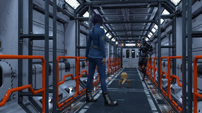 Once Again United with Friends
Albany was glad to be met by her traveling companions as she reached the upper deck.

"Are we going to Solaris?" asked 2-ORANGE?

1-BLACK and Albany said at the same time, "Of course!  The Commander has already filled out the forms.  Didn't you check?"
