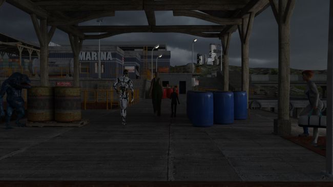 Another Surprise
As Innis and Willy continued their conversation with Innis finally recalling Willy and 18-SOL following behind, Eve reached the main platform of the dock.

There was a very large creature with open mouth and glowing eyes.

Thinking to herself, "Why are their eyes always glowing?" she stepped onto the platform.

There was a blur of motion and the creature was gone.

Next image is [url=http://www.thefantasiesattic.net/attic/cpg/displayimage.php?pid=38654]here[/url].  Previous image is [url=http://www.thefantasiesattic.net/attic/cpg/displayimage.php?pid=38645]there[/url].

Story starts at [url=http://www.thefantasiesattic.net/attic/cpg/displayimage.php?pid=37772]this image[/url].
