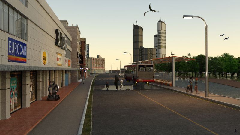 Where Are The Docks?
Everyone got out as the bus paused.

Monica and Eve continued to talk about the sightings.  Karolina found that 6-BLUE-2 had a lot of details that she had not learned from the news.

Bill and 18-SOL followed Willy who lead the ways to the docks.

"Come on, you four, we'll leave you and you'll have to find your own way."

6-BLUE-2 said over its near field link to Eve, "I see where it is on the map.  Should we say something?"

"Be nice, 6-BLUE-2.  He's only or at least mostly human," Eve sent back.

Next image is [url=http://www.thefantasiesattic.net/attic/cpg/displayimage.php?pid=40876]here.[/url] Previous image is [url=http://www.thefantasiesattic.net/attic/cpg/displayimage.php?pid=40825]there.[/url]

Story starts at [url=http://www.thefantasiesattic.net/attic/cpg/displayimage.php?pid=37772]this image[/url].
