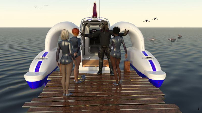 All Aboard!
"Welcome!  I'm assuming that you four are team 1, headed for the Research Dock?" Joe said.

"We are," said Monica.

"Your colleages from team 2 will be picked up by the next shuttle.  Come aboard," said the being with a flourish of his tentacles.

Karolina held back, clearly uneasy.

Keeping up a steady commentary on the trip and the Research Dock commander, Joe turned and headed for the controls.

Karolina reluctantly followed the others into the cabin.

Next image is [url=http://www.thefantasiesattic.net/attic/cpg/displayimage.php?pid=40898]here.[/url] Previous image is [url=http://www.thefantasiesattic.net/attic/cpg/displayimage.php?pid=40877]there.[/url]

Story starts at [url=http://www.thefantasiesattic.net/attic/cpg/displayimage.php?pid=37772]this image.[/url]
