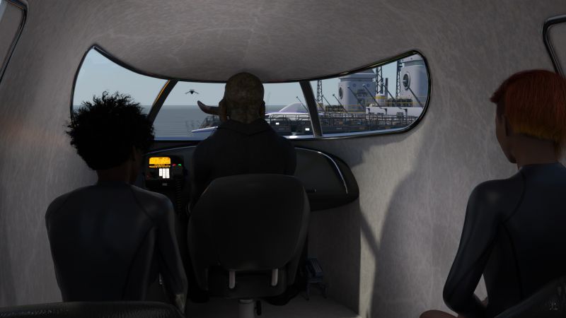 Arrival
Joe indicated the departing fighter with one of his face tentacles.  

"An ST-104, a fighter.  I guess that last night's attack is still not contained.

We'll dock in a few minutes.  You should report to the commander," said Joe.

"We just need our team's survey assignments," Monica said, "as we had individual briefings on our various arrivals at the Lab," Monica responded.

6-BLUE-2 had turned forward and was examining the sea life through the hull of the shuttle.

Next image is [url=http://www.thefantasiesattic.net/attic/cpg/displayimage.php?pid=40901]here.[/url] Previous image is [url=http://www.thefantasiesattic.net/attic/cpg/displayimage.php?pid=40899]there.[/url]

Story starts at [url=http://www.thefantasiesattic.net/attic/cpg/displayimage.php?pid=37772]this image.[/url]
