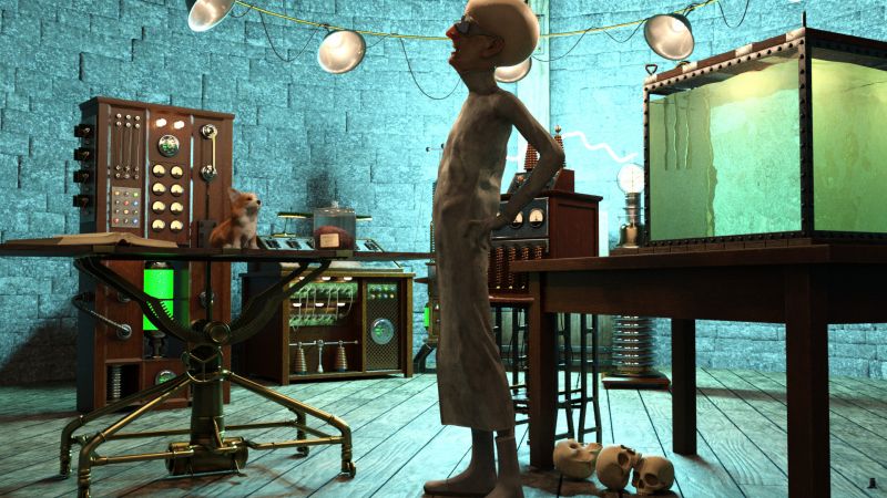 It's ... Alive. - AC winner 07/02/22
Jeremiah Smith had finally finished his  invention: a device that would do what Frankenstein had attempted.  He had the new brain ready.  All the machines were at full power.

But in a flash from one of the machines, he saw that the results of the experiment hadn't been quite what he'd expected.

The experiment looked at him expectantly and said, "Woof."

Jeremiah did the only thing he could.  He laughed and laughed.
