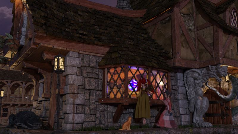 On the Way Home - AC winner 02/12/22
Beth and her fairy friend Rain were on the way home from Janet's house.  Walking by the Apothecary's building  Rain spotted an odd glow from the window.  She had to hover a bit to be able to see in but as she rose, so did a huge sphere within.

"You should leave, Beth," said the orange tabby.  Beth turned in surprise to see the talking cat, looking straight at her.  "This place is not safe."

As Beth dragged her reluctant friend back across the street, she could see that was correct.
