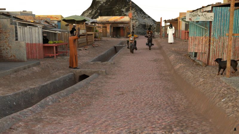 Early Afternoon Race Through The Streets
"Too loud!" yelled one bystander and the boys raced through the streets of the village.
