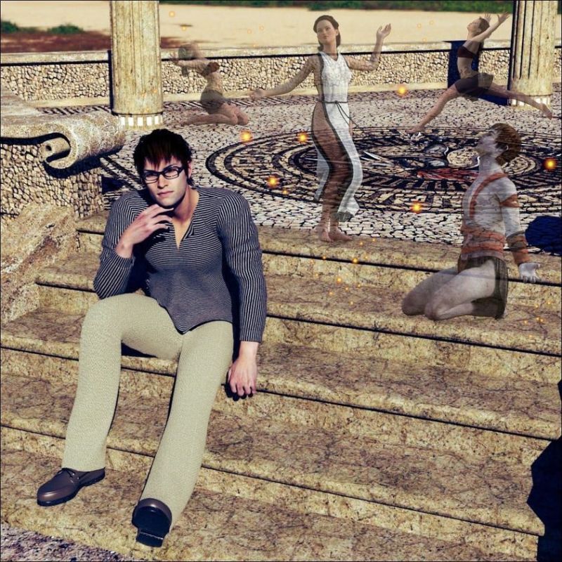 The dreamer archaeologist
Everytime Professor Smith works at a new archaeological site, his imagination runs wild: "What scenes took place in this ancient temple? Did they dance for their gods? Did the warriors invoke the deities asking for victory?" And a lot of time passes while he's daydreaming...
