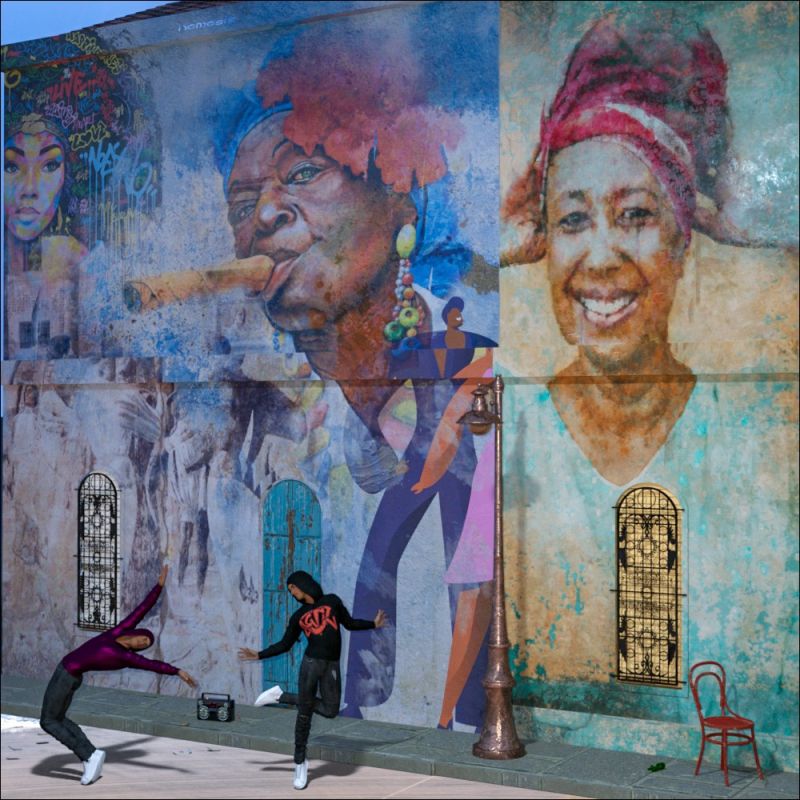 Dancing on the street
