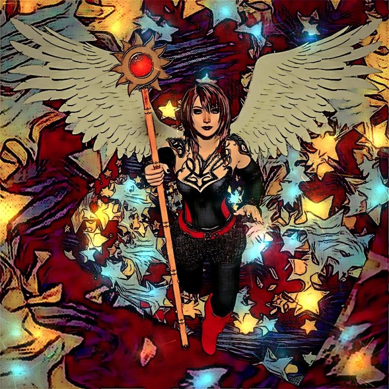 Winged princess
She flies between worlds to fight evil...
