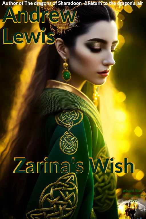 Zarina's wish
Written by famous (completely unknown author) Andrew Lewis, Zarina's wish is the third in the The dragons of Sharadoon series, following the misadventures of a young princess named Zarina, who is heir to both the fairie realm and the human world because of her parents the elven prince Astlan of Sharadoon, and his love Princess Alaein of Ealdormark who met and fell in love trying to save the last of the dragon flights from the encroaching hoards of the dreadful Baldan, ice sorcerer from Radoshta.
