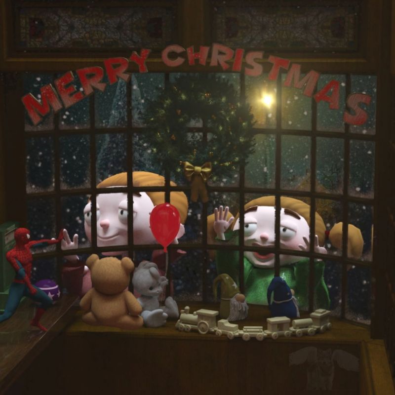 Wishes for Christmas
Tommy and his sister Tina enjoy looking in the toy store window to see what Santa may bring if they are extra good this year.
