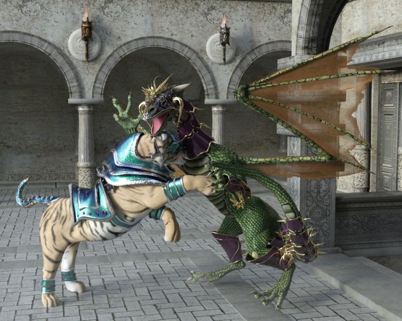 The Tiger and the Dragon
The Tiger and the Dragon represent the long lasting feud between two rival Samurai warriors Takeda Shingen and Uesugi Kinshen during the years when Oda Nagunaga was trying to unify japan into a single country. Shortly after defeating  combined Oda and Shingao forces, Takeda died on May 13, 1573. It is believed he died of pnemonia but other sources say it was a sniper shot. When he learned of Takeda's death, Uesugi was quoted as having said "I lost my great rival. We will never have another hero like that."
